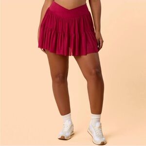 NWT! Blogilates Target X Popflex Viral Taylor Swift Ballerina Skort Burgundy 2X